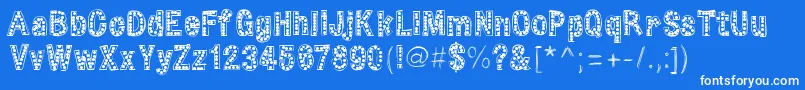 フォントHelloZipper – 青い背景に白い文字