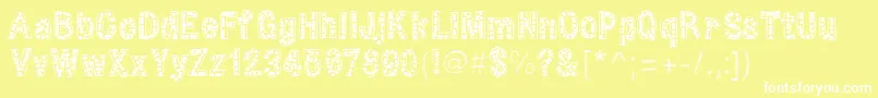 HelloZipper Font – White Fonts on Yellow Background