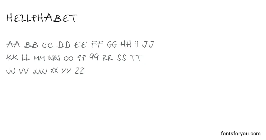 Czcionka Hellphabet (129405) – alfabet, cyfry, specjalne znaki