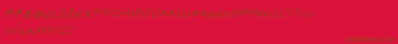 hellphabet Font – Brown Fonts on Red Background