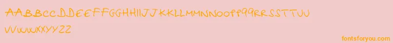 hellphabet Font – Orange Fonts on Pink Background