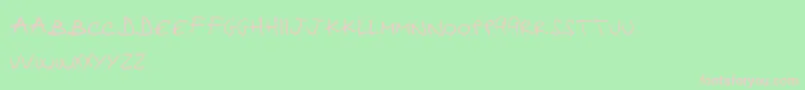 hellphabet Font – Pink Fonts on Green Background