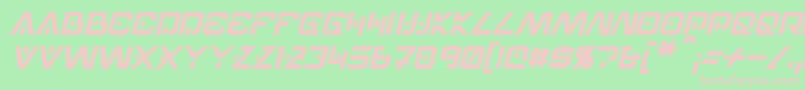 Hellpoint Italic Font – Pink Fonts on Green Background
