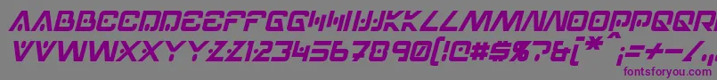 Hellpoint Italic Font – Purple Fonts on Gray Background