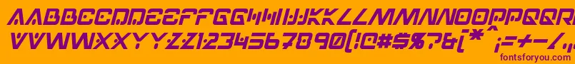 Hellpoint Italic Font – Purple Fonts on Orange Background