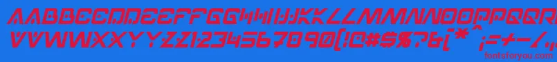 Hellpoint Italic Font – Red Fonts on Blue Background