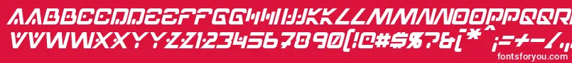 Hellpoint Italic Font – White Fonts on Red Background