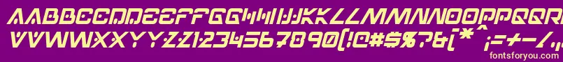 Hellpoint Italic Font – Yellow Fonts on Purple Background