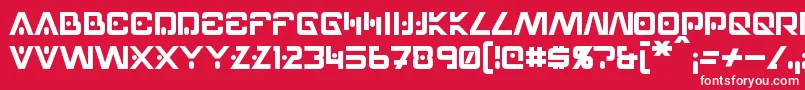 Hellpoint-Schriftart – Weiße Schriften auf rotem Hintergrund