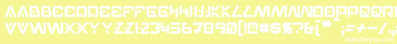 フォントHellpoint – 黄色い背景に白い文字