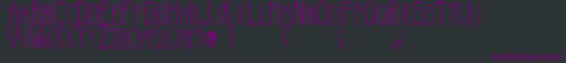 Hellraiser SC Font – Purple Fonts on Black Background