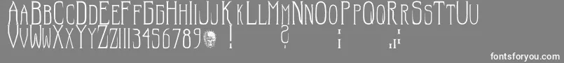 Hellraiser SC Font – White Fonts on Gray Background