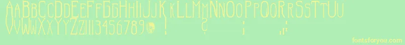 More about Hellraiser SC Font Hellraiser SC Font – Yellow Fonts on Green Background