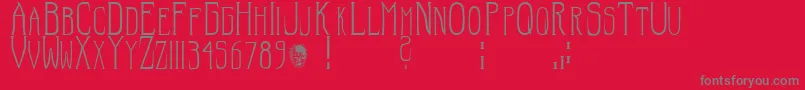 Hellraiser SC Font – Gray Fonts on Red Background