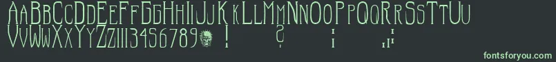 Шрифт Hellraiser SC – зелёные шрифты на чёрном фоне