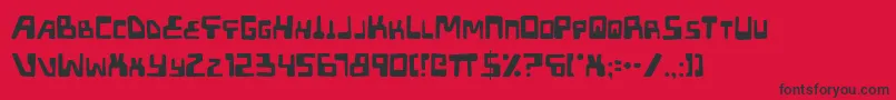 XpedDistressed Font – Black Fonts on Red Background