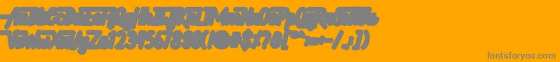 Hellytail Shadow Font – Gray Fonts on Orange Background