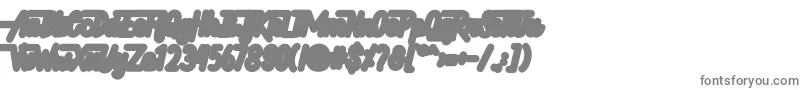 Hellytail Shadow Font – Gray Fonts on White Background