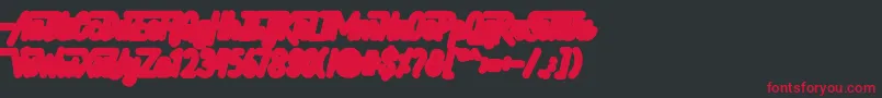 Hellytail Shadow Font – Red Fonts on Black Background
