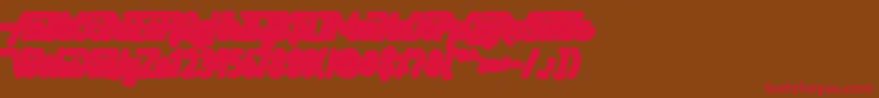 Hellytail Shadow Font – Red Fonts on Brown Background