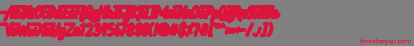 Hellytail Shadow Font – Red Fonts on Gray Background