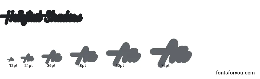 Hellytail Shadow Font Sizes