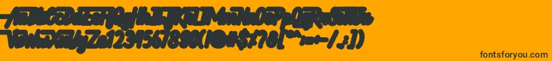 Шрифт Hellytail Shadow – чёрные шрифты на оранжевом фоне