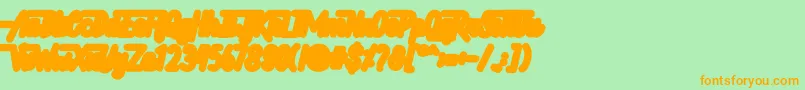 More about Hellytail Shadow Font Hellytail Shadow Font – Orange Fonts on Green Background