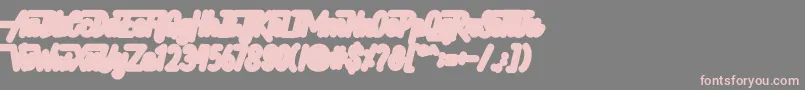 Шрифт Hellytail Shadow – розовые шрифты на сером фоне