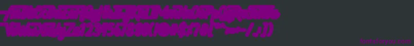 Шрифт Hellytail Shadow – фиолетовые шрифты на чёрном фоне