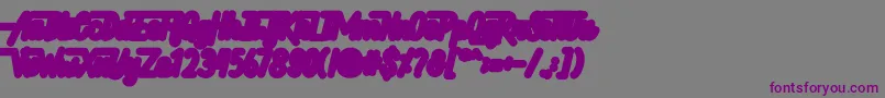 Шрифт Hellytail Shadow – фиолетовые шрифты на сером фоне