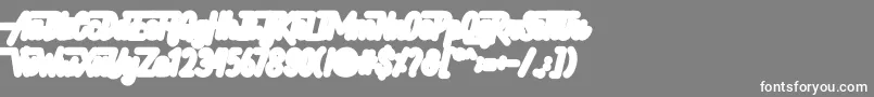 Hellytail Shadow-fontti – valkoiset fontit harmaalla taustalla