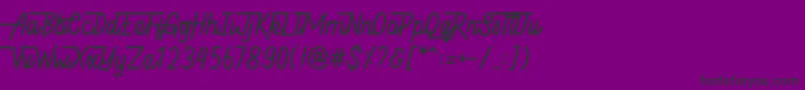 Hellytail Font – Black Fonts on Purple Background