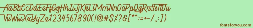 Hellytail Font – Brown Fonts on Green Background