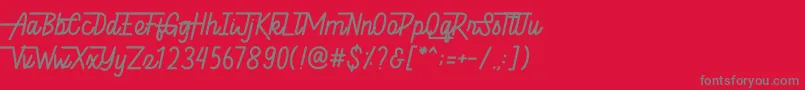 Hellytail Font – Gray Fonts on Red Background