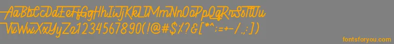 Hellytail Font – Orange Fonts on Gray Background