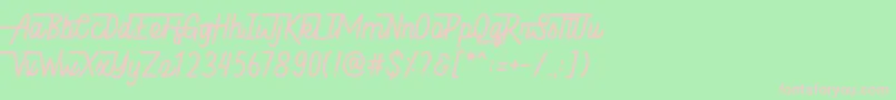 Hellytail Font – Pink Fonts on Green Background