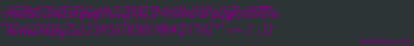 Hellytail Font – Purple Fonts on Black Background