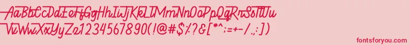 Hellytail Font – Red Fonts on Pink Background