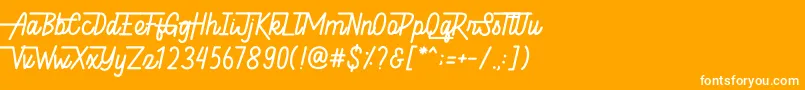 Hellytail Font – White Fonts on Orange Background