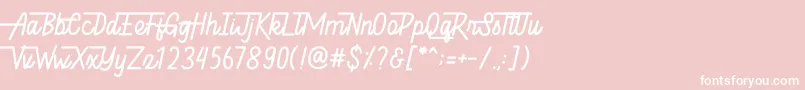 Hellytail Font – White Fonts on Pink Background
