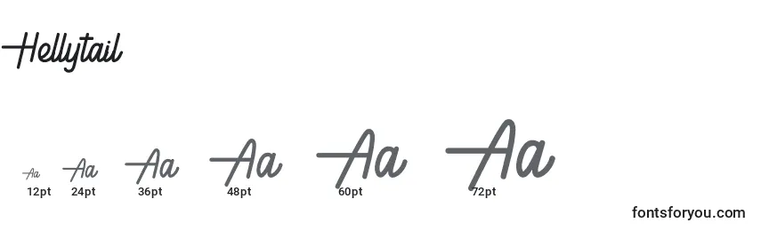 Hellytail Font Sizes