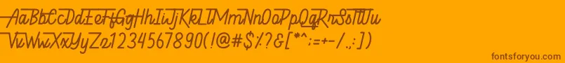 Hellytail Font – Brown Fonts on Orange Background