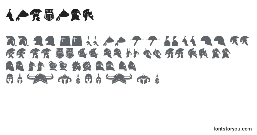 Helmets Font – alphabet, numbers, special characters