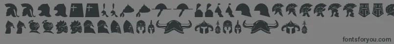 helmets Font – Black Fonts on Gray Background