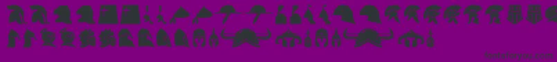 helmets Font – Black Fonts on Purple Background