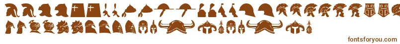 helmets Font – Brown Fonts on White Background