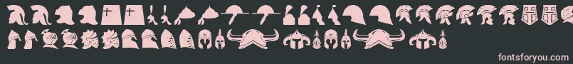 helmets Font – Pink Fonts on Black Background