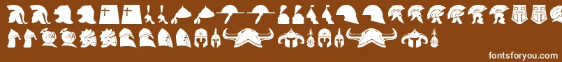 helmets Font – White Fonts on Brown Background