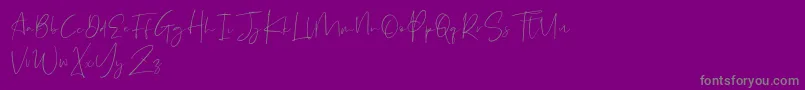 Helodia Demo-Schriftart – Graue Schriften auf violettem Hintergrund